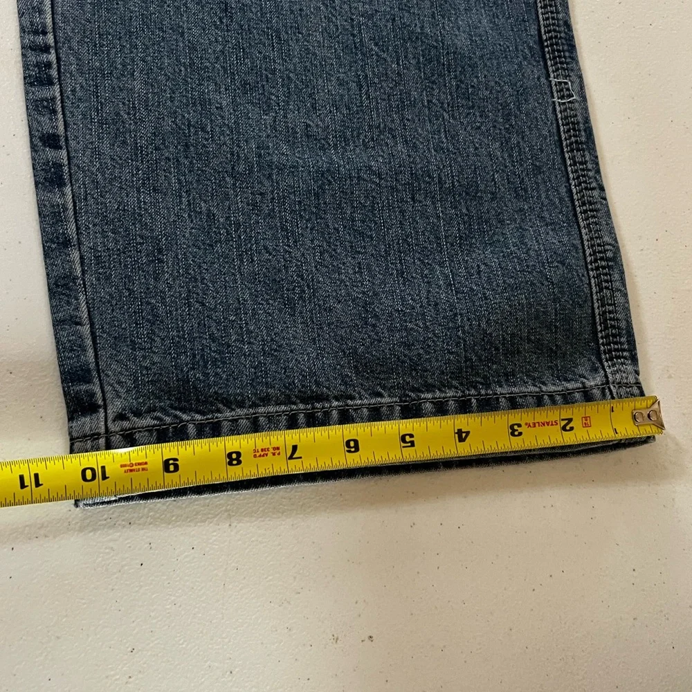 Signature by Levi Strauss Relaxed Blue Denim Wide Leg Jeans Size 42x32
